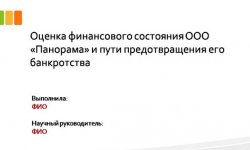 Дипломная презентация по финансовому состоянию предприятия