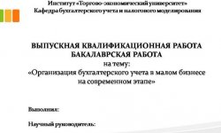 Дипломная презентация по организации бухгалтерского учета