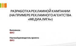 Дипломная презентация по рекламной деятельности