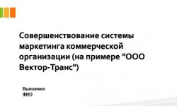 Дипломная презентация по системе маркетинга