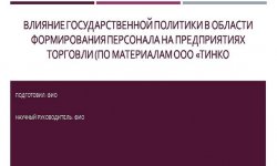 Дипломная презентация по влиянию государственной политики