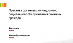 Дипломная презентация по практике организации социального обслуживания