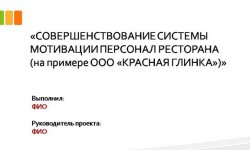 Дипломная презентация по системе мотивации
