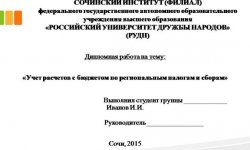 Дипломная презентация по расчетам с бюджетом