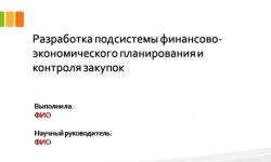 Дипломная презентация по прикладной информатике
