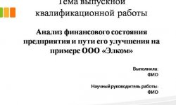 Дипломная презентация по финансам