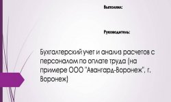 Дипломная презентация по оплате труда