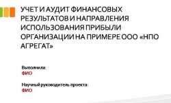 Дипломная презентация по экономике и бухгалтерскому учету