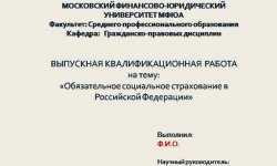 Дипломная презентация по социальному страхованию