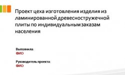 Дипломная презентация по проектированию цеха