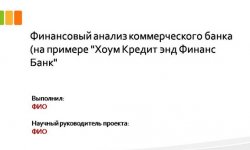 Дипломная презентация по финансовому анализу