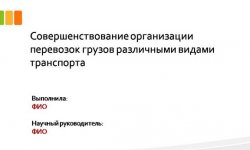 Дипломная презентация по грузоперевозкам
