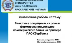 Дипломная презентация по валютным операциям
