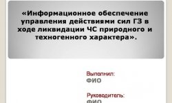 Дипломная презентация по управлению действиями сил ГЗ