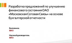 Дипломная презентация по бухгалтерской отчетности