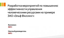 Дипломная презентация по управлению человеческими ресурсами