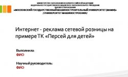 Дипломная презентация по рекламе в интернете