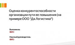 Дипломная презентация по конкурентоспособности организации