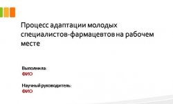 Дипломная презентация по адаптации молодых специалистов