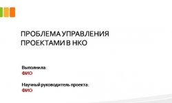 Дипломная презентация по управлению проектами