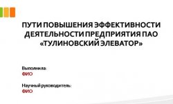 Дипломная презентация по повышению эффективности деятельности
