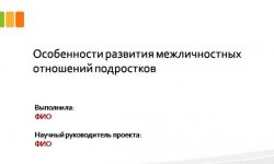 Дипломная презентация по развитию межличностных отношений