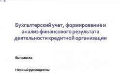 Дипломная презентация по финансовому результату