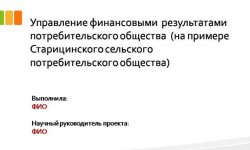 Дипломная презентация по управлению финансовыми результатами